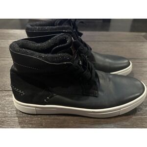 Express Mens Size 11 High Top Black Walking Shoes‎ Sneakers Lined EUC